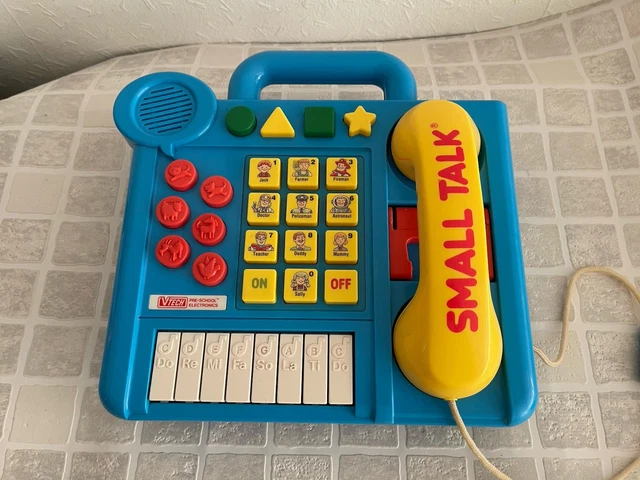 Small Talk Vtech VINTAGE V TECH Small Talk Electronic Talking Activity Centre Working £ ...