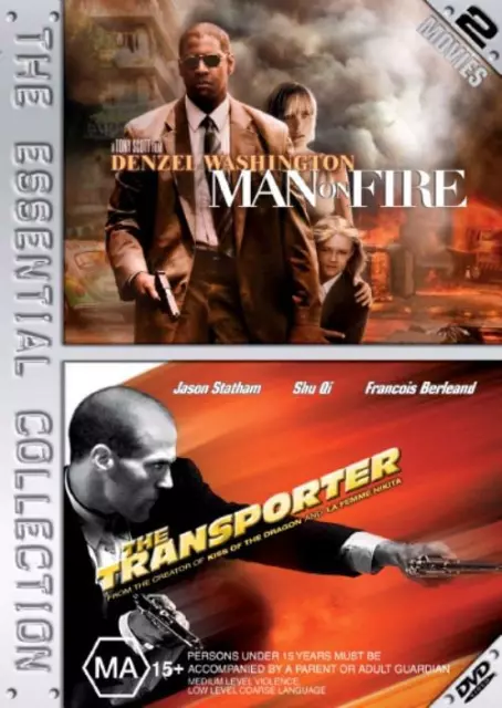 Man On Fire  / The Transporter (DVD, 2006, 2-Disc Set) Region 4 Jason Statham