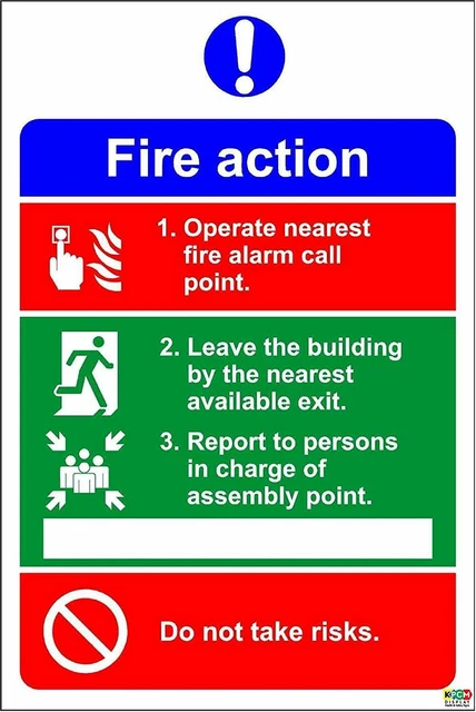 Fire Alarm Call Point Plastic Sign Or Sticker - A6 A5 A4 (FE13