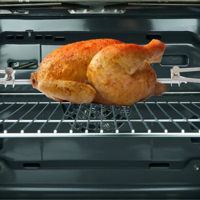 GRILL ROTISSERIE KIT Bbq Microwave Oven Roast Chicken Rack Rotating ...