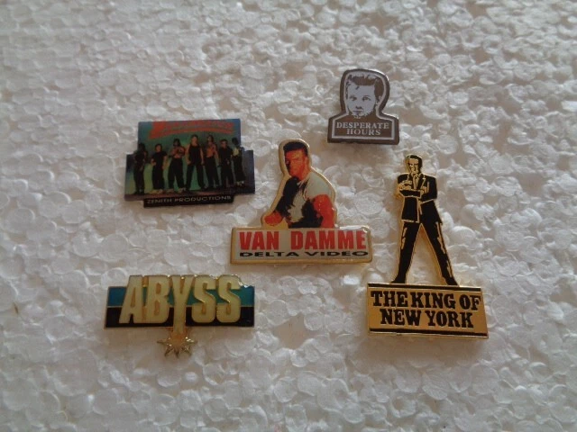 Job lot of 5 Cult Hollywood Movies metal lapel pins