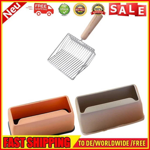 Set di pale lettiera per gatti manico in legno colore caramelle bagno per gatti pulizia cacca