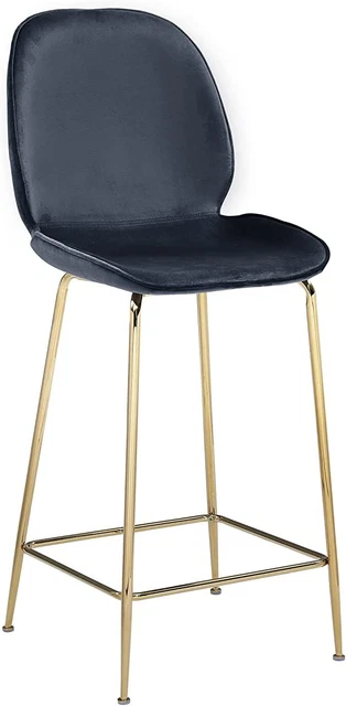 Best Master Furniture Preston 29" Velvet Counter Stool Black Set of 2 T04BL29