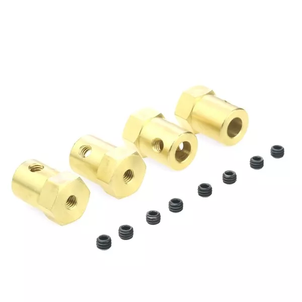 4PCS 5mm to 12mm Brass Combiner Wheel Hub Hex Adapter for B14 B16 C14 C24 MN