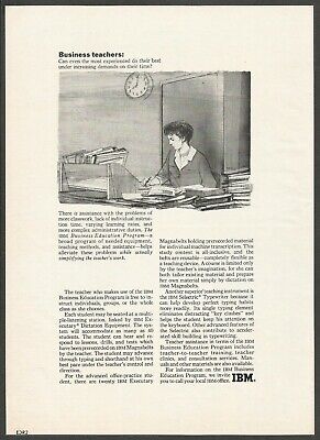 IBM Business Education Program - IBM Selectric Typewriter -1965 Vintage Print Ad