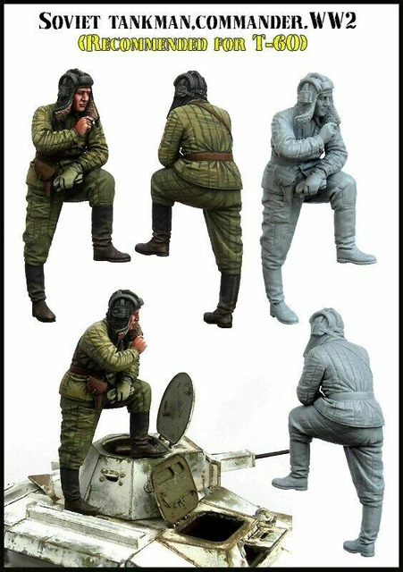 Figurine modèle 1/35 en résine GK. Un groupe de huit soldats russes