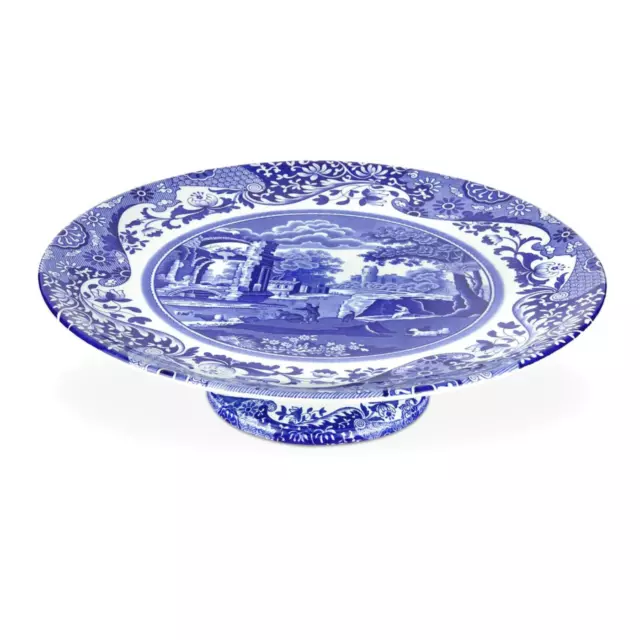 Spode Blue Italian Cake Plate 10.5"