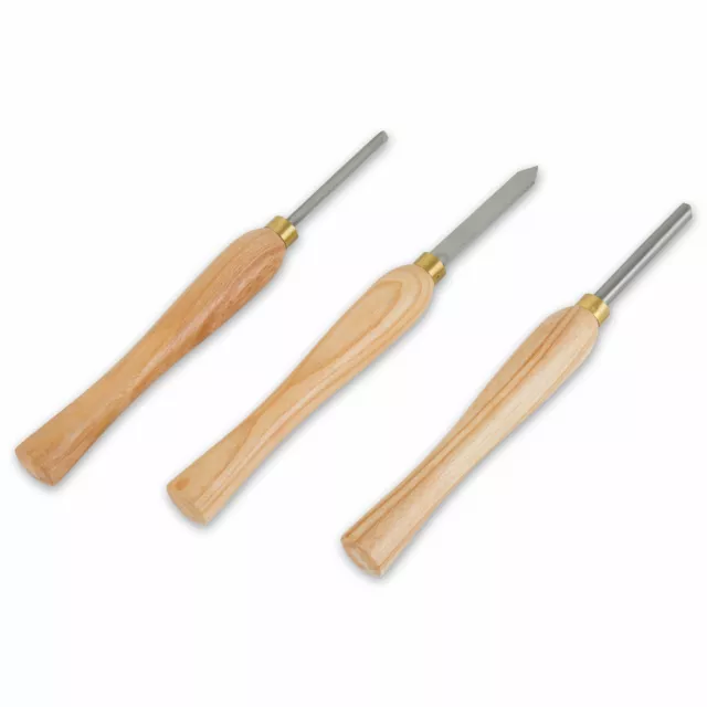 EBERTH 3 piezas Talla de madera Gubias torno cuchillo de cincel Conjunto de herr