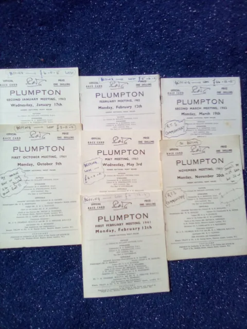 Plumpton 1961 & 62  Many Owned Previously By Raleigh Gilbert