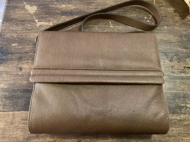 borsa in finta pelle effetto lucertola, marrone, vintage anni 80