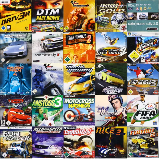 PC Spiele Klassiker Racing Sport Rennspiele Sammlung Jewelcase Format Auswählen
