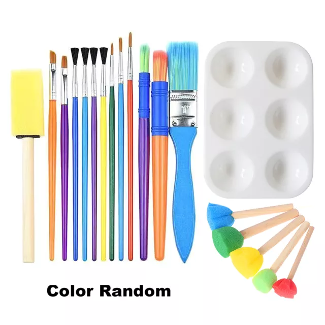 Paint Brush Set Gift With Palette Oil Beginner DIY Learning For Kids