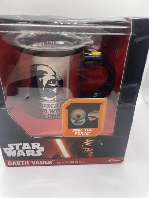 Taza autoagitable de Star Wars Disney Darth Vader — totalmente nueva en caja