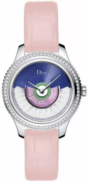 New Dior VIII Grand Bal Coquette Blue Diamond Set 36mm Womens Watch On Sale Now