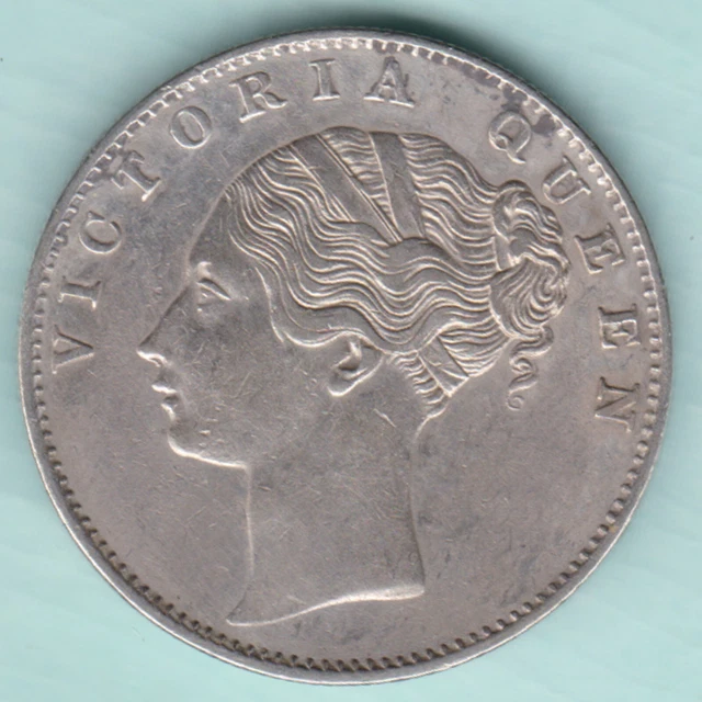 East India Company 1840 Victoria Queen One Rupee Silver Coin In Top Grade