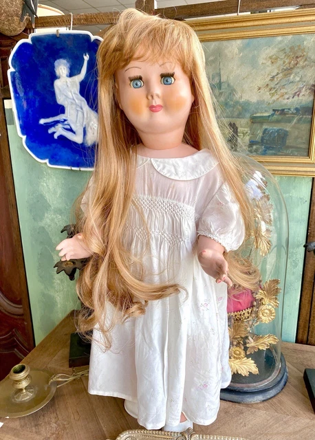 Poupée ancienne en plastique - 60 cm - bte sgdg 700c à Sannerville