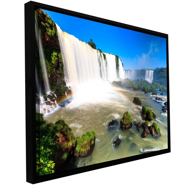 Cody York 'Iguassu Falls 3' Floater Framed Gallery-wrapped  Small