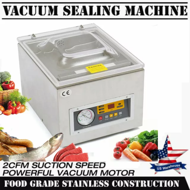 Commercial Table Top Packing Sealing Machine Vacuum Chamber Sealer Food Saver