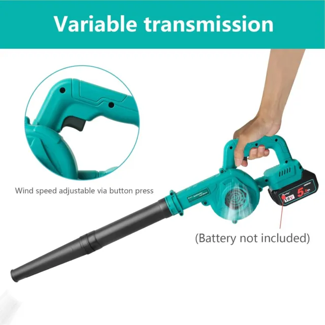 Fit For Makita Cordless Garden Leaf Air Blower Suction Electric Vacuum Snow Dust 3