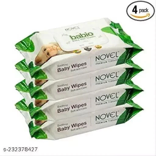 Soft Moisturizing Aloe Vera Baby Wet Wipes Pack With Lid  (Pack of 4, 80 sheet)