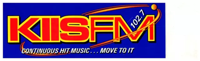 102.7 KIIS FM Continuous Hit Music Move to It Vintage Radio Station Sticker