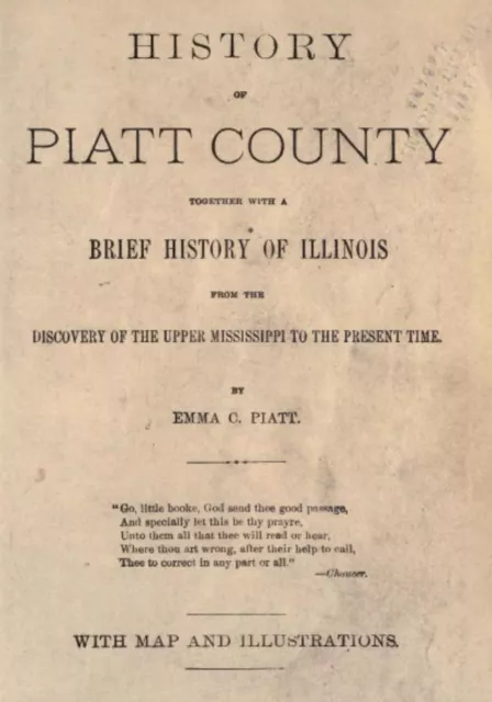 2 in 1 History & Genealogy of PIATT County Illinois IL 2