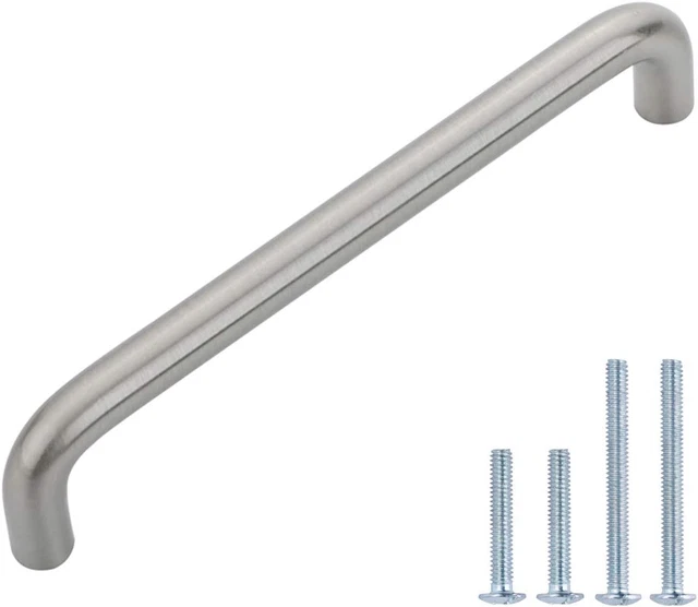– AB4700-SN-10 Möbelgriffe, 10Er-Pack, Nickel Satiniert