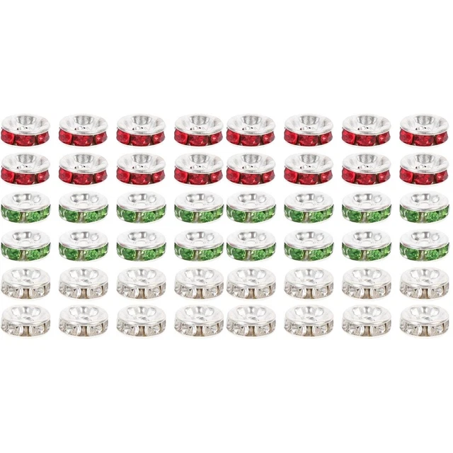 600 Pcs Abstandhalter Aus Strassperlen Emaille-Anhänger Weihnachten Ohrringe
