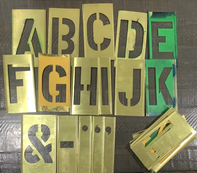 (42 Piece Set) C.H. Hanson Interlocking Stencil Set 10074 Letters Numbers 4"