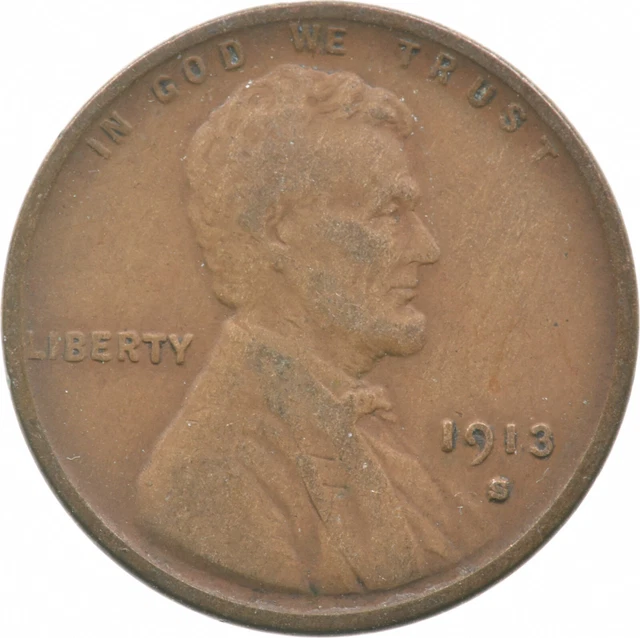 Better 1913-S US Lincoln Wheat Cent Penny Coin Collection Lot Set Break *426