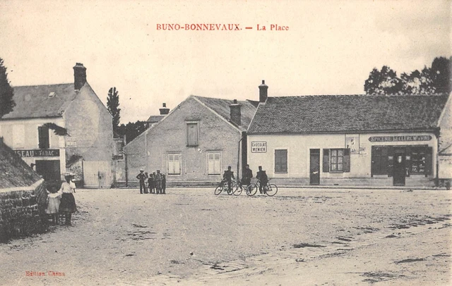 Cpa 91 Buno Bonnevaux / La Place / Epicerie Leclerc