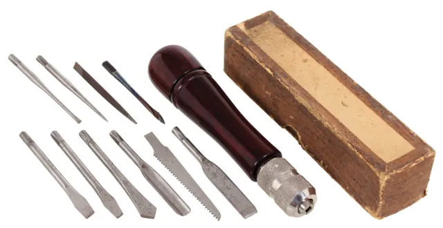 Bridgeport Hardware Company Rosewood Handle Tool Handle - Unused in Orig. Box