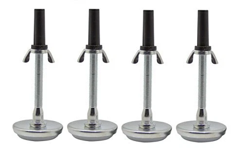 - Adjustable 5.8" Threaded Bed Frame Riser Glide Legs, Set of 4 Glides