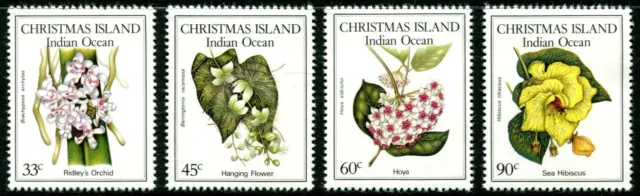 1986 Christmas Island Native Flowers Set Of 4 Stamps MNH, Clean & Fresh