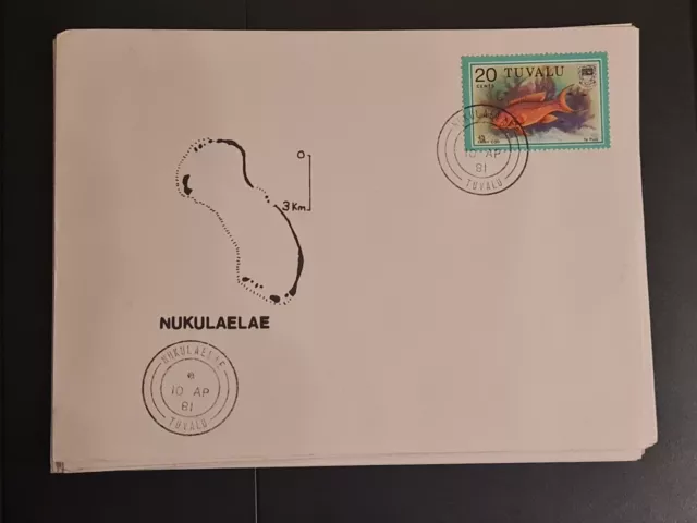 Tuvalu 1981 First Day Cover FDC QE2 Postage Stamps