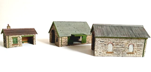 SCRATCH BUILT 009 narrow gauge station building, Loco Shed and Goods ...