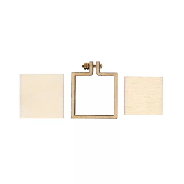 Mini marco cuadrado de bordado madera punto de cruz neumáticos anillo hágalo usted mismo artesanías