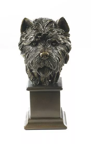 West Highland Terrier (Westie) Bronze Dog Bust