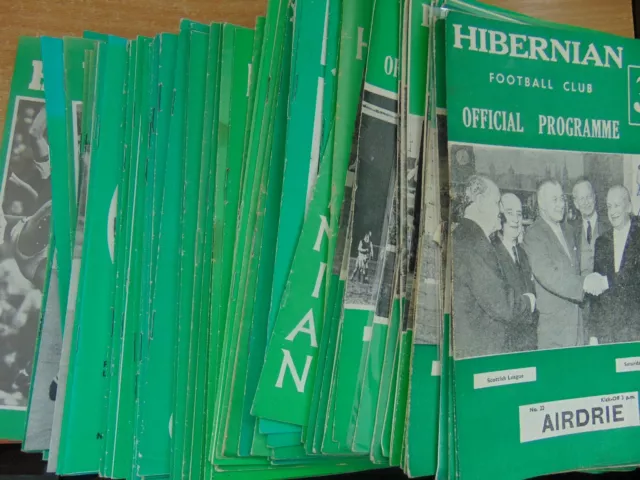 Hibernian FC Home Programmes 1950s-80s, Choose from Menu, Revised 15/10/2021