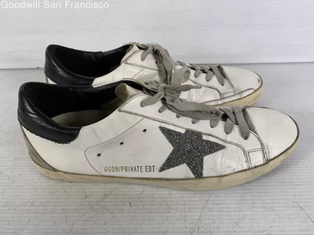 Golden Goose Superstar Womens White Leather Lace Up Sneaker Shoes Size 41 COA