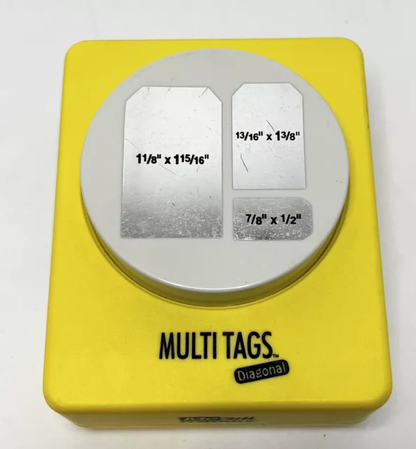 McGill Craftivity MULTI ETIQUETAS 3 Etiquetas Papel Punch Botón Estilo Viega Amarillo