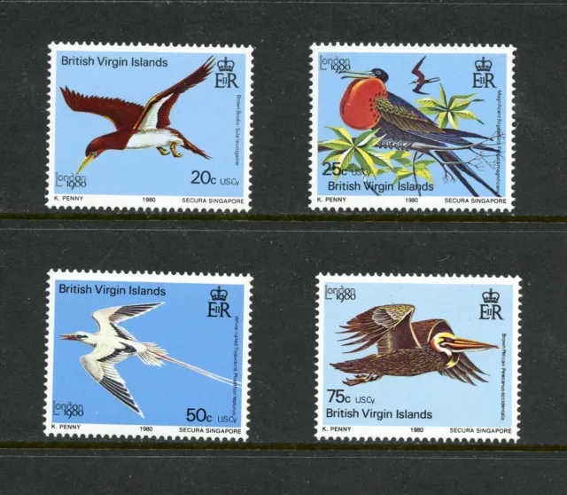 R1350   Virgin Islands   1980   birds   4v.   MNH