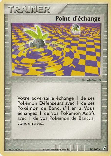 🌹 Carte Pokemon Point d'Echange 84/100 Ex Gardiens de Cristal VF² 🌹