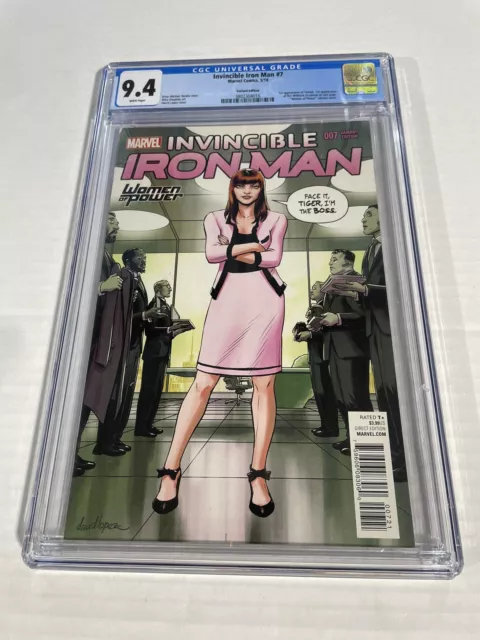 Invincible Iron Man 7 CGC 9.4 Variant 1st Appearance App Riri Williams Ironheart