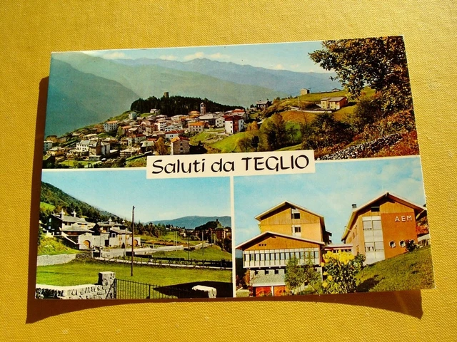 (FG.A94) Saluti da TEGLIO - VEDUTE VEDUTINE (vg 1969, ed. Valli Bernardo)