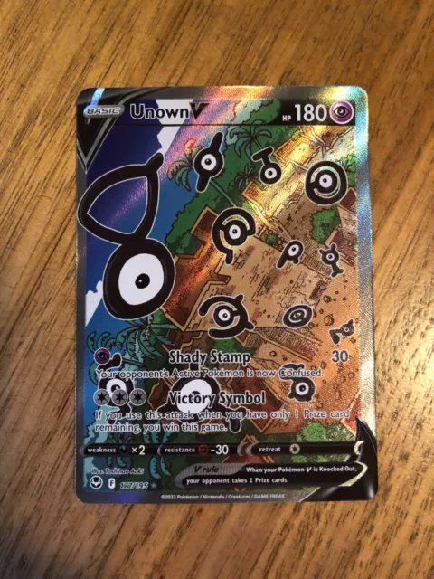 ( UNOWN V ) - Alternate Art (ALT) - Ultra Rare - 177/195 Pokemon Silver Tempest