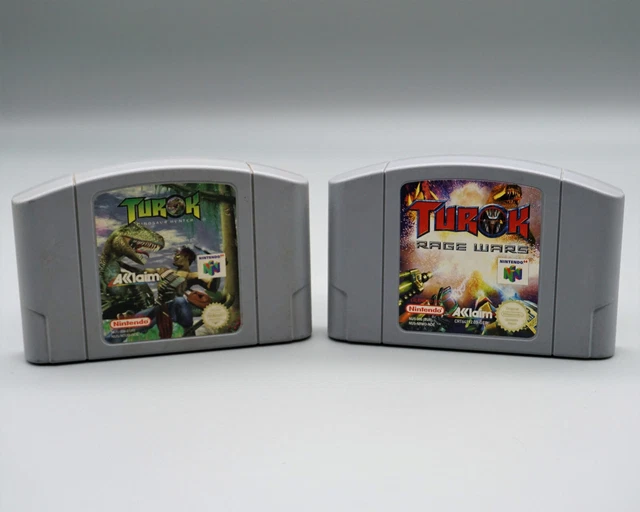 Turok Dinosaur Hunter + Turok Rage Wars Bundle - 2x Nintendo 64 N64 Spiel Modul