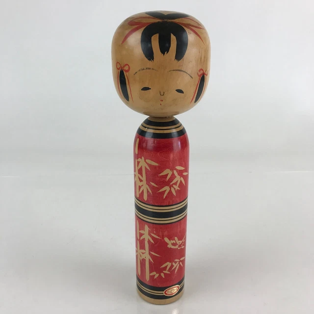 Japanese Wooden Kokeshi Doll Vtg Figurine Traditional Craft Toy KF600