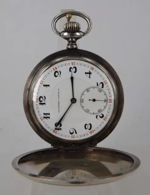 Savonnette Herrentaschenuhr Tavannes Watch Silber um 1912 - TOPZUSTAND (98597)