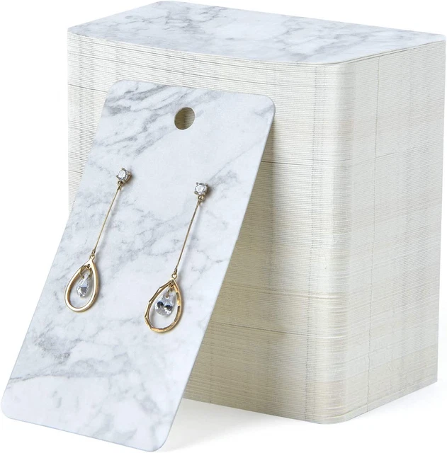 200 Pieces Earring Display Card Earring Card Holder Blank Kraft Paper Tags for D